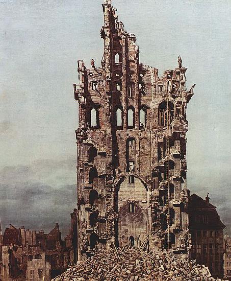 Bernardo Bellotto Ansicht von Dresden, Die Ruine der Kreuzkirche, von Osten aus gesehen oil painting picture